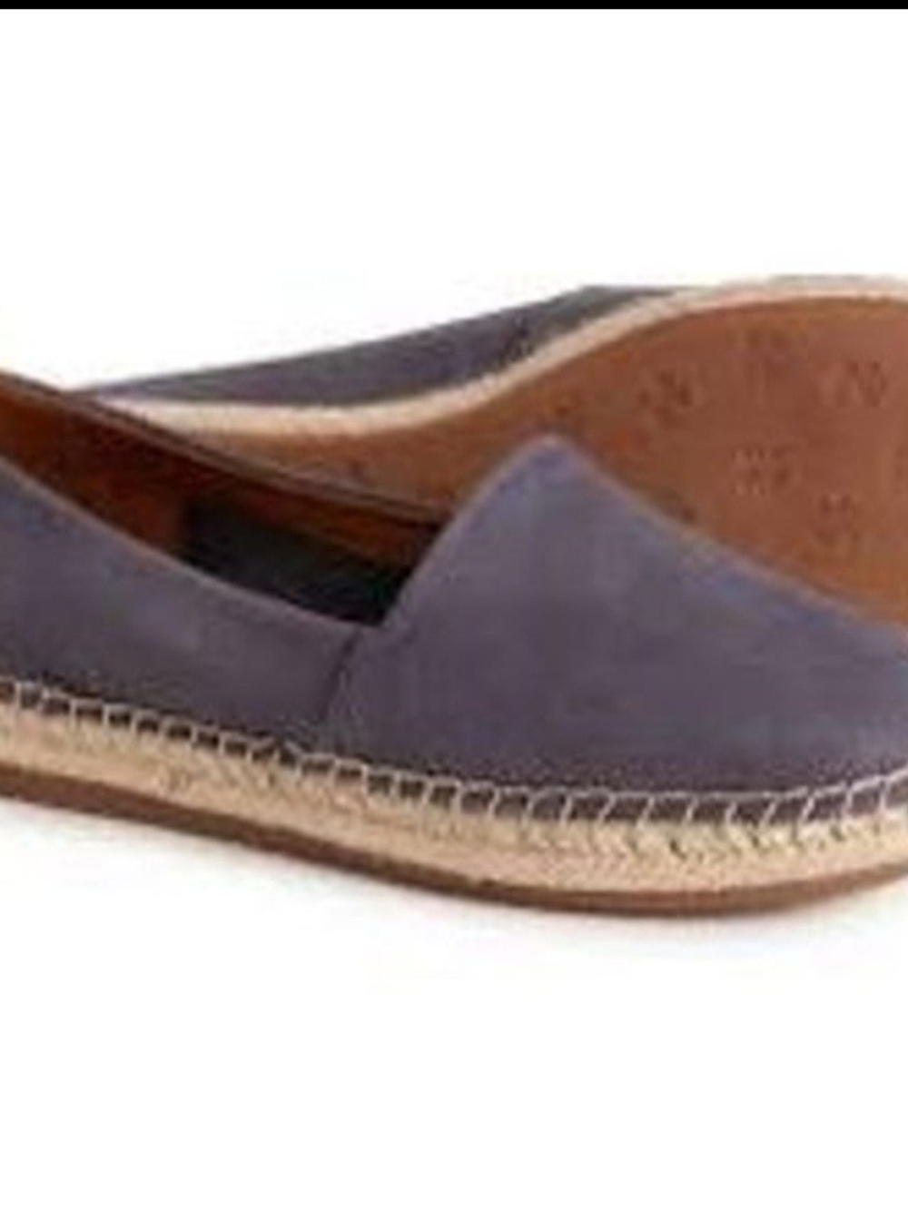 Lucky Brand Slate Blue/Dark Gray Espadrille Slip-Ons